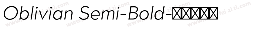 Oblivian Semi-Bold字体转换
